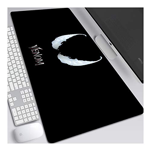 ITBT Mauspad Venom Anime Mauspad Gemütlich Mousepad 900x400mm Mikrofaser Verbessert Geschwindigkeit und Präzision, rutschfest Gummierte Unterseite Waschbar Verschleißfest,Für Desktop PC, C von ITBT
