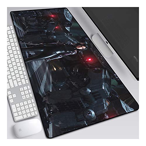 ITBT Mouse Pad Battle Angel Anime Mauspad Gemütlich Mousepad 700x300mm Mikrofaser Verbessert Geschwindigkeit und Präzision, rutschfest Gummierte Unterseite Waschbar Verschleißfest,Für Desktop PC,B von ITBT