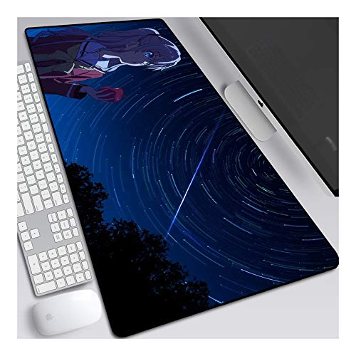 Mouse Pad Charlotte Anime Mauspad Gemütlich Mousepad 700x300mm Mikrofaser Verbessert Geschwindigkeit und Präzision, rutschfest Gummierte Unterseite Waschbar Verschleißfest,Für Desktop PC,G von ITBT