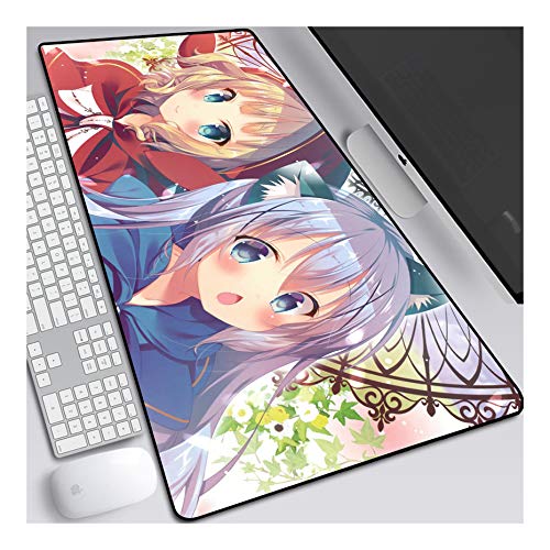 ITBT Mouse Pad Office Gifts Anime Mauspad Gemütlich Mousepad 700x300mm Mikrofaser Verbessert Geschwindigkeit und Präzision, rutschfest Gummierte Unterseite Waschbar Verschleißfest,Für Desktop PC,H von ITBT