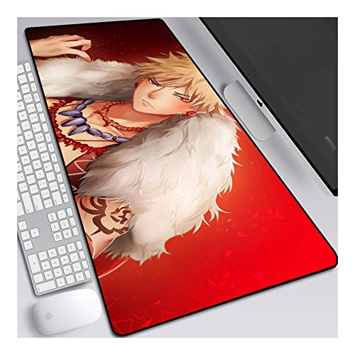 Mauspad My hero academy Anime Mauspad，speed Gaming Mousepad 800x300mm，Mikrofaser Verbessert Geschwindigkeit und Präzision, Rutschfest Gummierte Unterseite Waschbar Verschleißfest,Für Desktop PC, F von ITBT