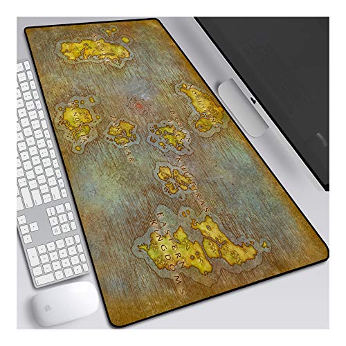 Mauspad World of Warcraft Anime Mauspad Gemütlich Mousepad 900x400mm Mikrofaser Verbessert Geschwindigkeit und Präzision, rutschfest Gummierte Unterseite Waschbar Verschleißfest,Für Desktop PC, B von ITBT