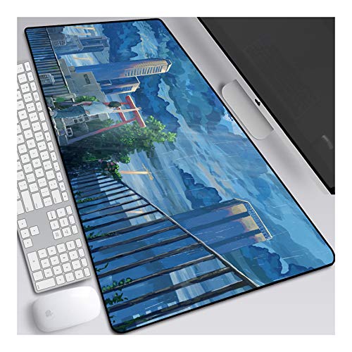 Mouse Pad Weathering with You Anime Mauspad Gemütlich Mousepad 700x300mm Mikrofaser Verbessert Geschwindigkeit und Präzision, rutschfest Gummierte Unterseite Waschbar Verschleißfest,Für Desktop PC,D von ITBT