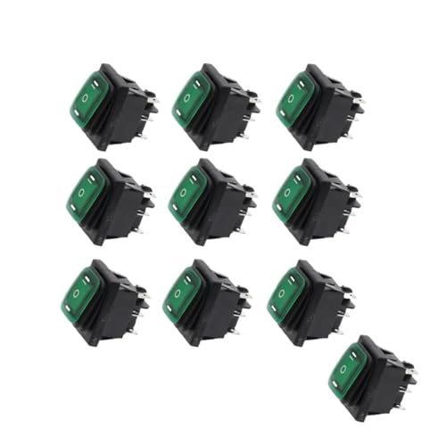 10pcs 3D6P-green on-off-on 220V Heavy Duty 6 pin DPDT Auto Boat Marine Toggle Rocker Switch with LED 30x22mm 10pcs 3D6P-green on-off-on 220V Heavy Duty 6 pin DPDT Auto Boat Marine Toggle Rocker Switch with LED 30x22mm von ITCLEYMDZV
