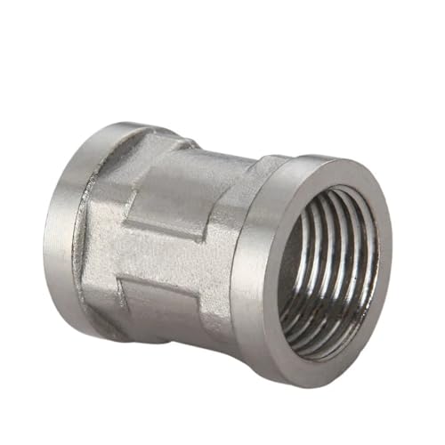 DN15 1/2" BSP Female Female Coupling 201 Stainless Steel Pipe Fitting Connector Plumbing Length 32mm DN15 1/2" BSP Female Female Coupling 201 Stainless Steel Pipe Fitting Connector Plumbing Length 32mm von ITCLEYMDZV
