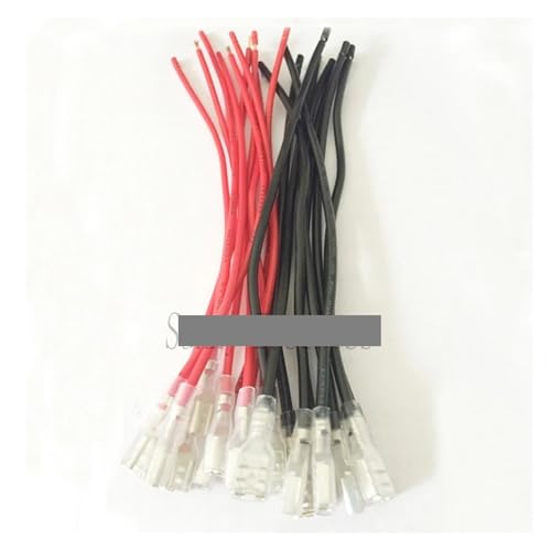 ITCLEYMDZV 100Pcs/50Pairs 6.3mm Female Spade Crimp Terminals Wire Connector 15CM AWM 1015 18AWG Red and Black ITCLEYMDZV 100Pcs/50Pairs 6.3mm Female Spade Crimp Terminals Wire Connector 15CM AWM 1015 18AWG Red and Black von ITCLEYMDZV