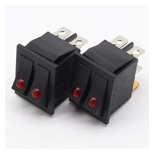 ITCLEYMDZV 1PCS Rocker Switch Two Gang Switch Double Switch von ITCLEYMDZV