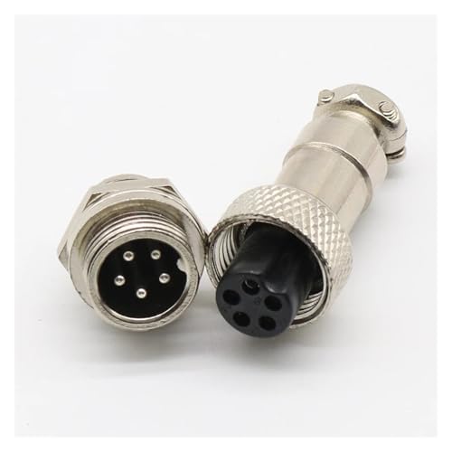 ITCLEYMDZV 1pcs GX12 5 Pin Male & Female 12mm Wire Panel Connector L91 GX12 Circular Connector Socket von ITCLEYMDZV