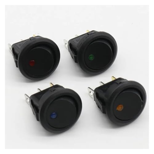 ITCLEYMDZV 2pcs 12V led Rocker Switch Led Dot Light 3 pins ON-Off Rocker Switch LED Illuminated Car Dashboard Boat Toggle SPST Switch von ITCLEYMDZV