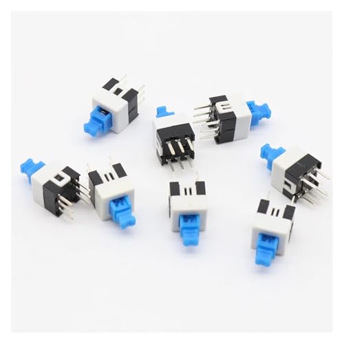 ITCLEYMDZV 30pcs/Lot Square 7x7x12mm 6 Pin DPDT Push Button Self-Locking Switch G64 Multimeter Switch von ITCLEYMDZV