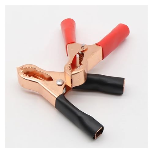 ITCLEYMDZV 4 pcs Copper Plated Insulated Car Battery Clips Clamps 50A 2Red+2Black von ITCLEYMDZV