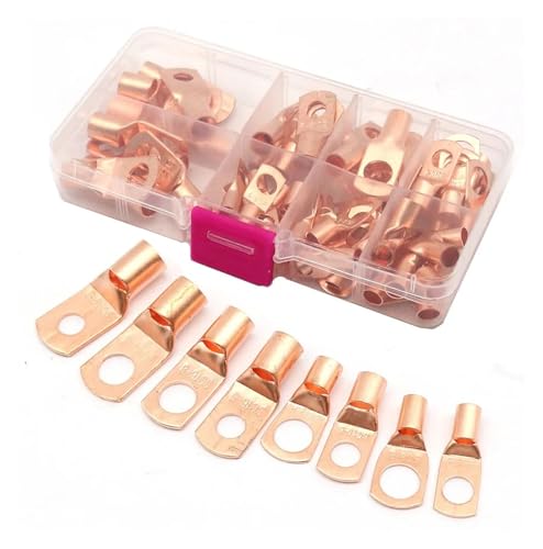 ITCLEYMDZV 60pcs/Box Electrical Wire Ring Connectors Assorted Car Copper Tube Lug Battery Starter Cable Welding Crimp Terminals Kit von ITCLEYMDZV