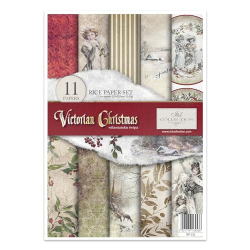 TD Collection - Reispapier Kreativset A4 Decoupage Rice Paper Sheet 29,7 x 21 cm Serviettentechnik Mehrfarben (Victorian Christmas, RP033) TD Collection - Reispapier Kreativset A4 Decoupage Rice Paper Sheet 29,7 x 21 cm Serviettentechnik Mehrfarben (Victorian Christmas, RP033) von ITD Collection