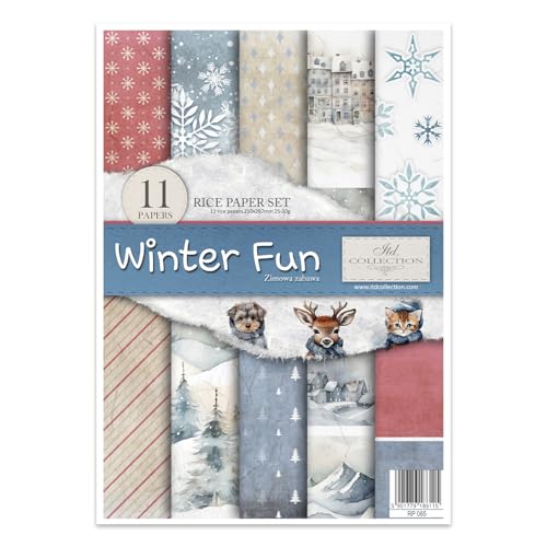 ITD Collection - Reispapier Decopatch - Decoupage Papier - Motivpapier für Serviettentechnik - Rice Paper Sheets - A4 29,7 x 21 cm - Winter Fun - RP-065 ITD Collection - Reispapier Decopatch - Decoupage Papier - Motivpapier für Serviettentechnik - Rice Paper Sheets - A4 29,7 x 21 cm - Winter Fun - RP-065 von ITD Collection