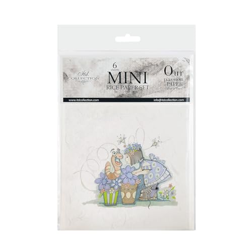 ITD Collection - Mini Reispapier Kreatives Set 14,8 x 14,8 cm (6 Blätter), Decoupage Reispapiere für Basteln, Papier zum Dekoration, Mehrfarbig (RSM013) ITD Collection - Mini Reispapier Kreatives Set 14,8 x 14,8 cm (6 Blätter), Decoupage Reispapiere für Basteln, Papier zum Dekoration, Mehrfarbig (RSM013) von ITD Collection