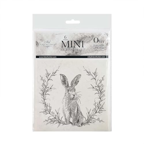 ITD Collection - Mini Decoupage Papier - Decopatch Papier 14,8 x 14,8 cm - 6 Blätter Scrapbooking - Dekorpapier für DIY Alben Bullet Journals (RSM053) von ITD Collection