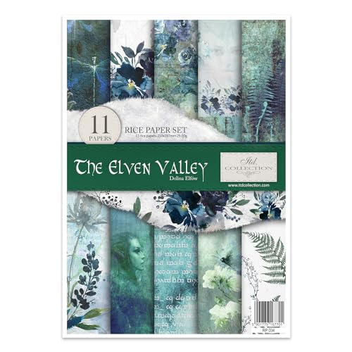 ITD Collection - Decoupage Papier A4 - Decopatch Papier 29,7 x 21 cm - Scrapbooking - Dekorpapier für DIY Alben Bullet Journals (The Elven Valley RP004) von ITD Collection