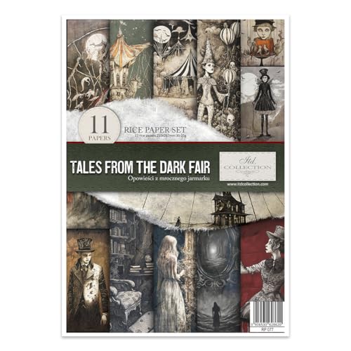 ITD Collection - Reispapier Decopatch - Decoupage Papier - Motivpapier für Serviettentechnik - Rice Paper Sheets - A4 29,7 x 21 cm - Tales from the Dark Fair - RP-077 von ITD Collection
