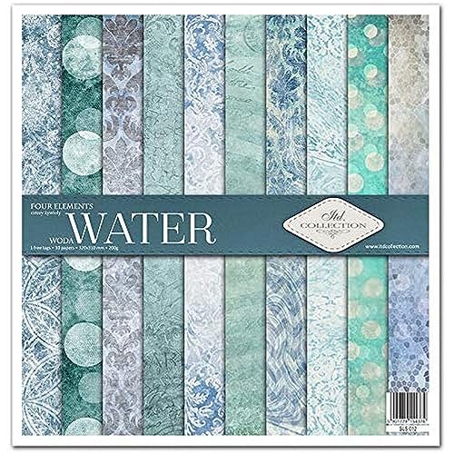 ITD Collection - Decoupage Papier - Decopatch Papier 310 x 320 mm - Scrapbooking - Dekorpapier für DIY Alben Bullet Journals (Wasser SLS012) von ITD Collection