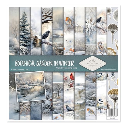 ITD Collection - Scrapbook Papier - Scrapbooking Set - Motivpapier zum Basteln - Dekorpapier 12x12 inches - 310 x 310 mm - 10 Blatt + 1 – Botanical Garden in Winter - SLS-087 ITD Collection - Scrapbook Papier - Scrapbooking Set - Motivpapier zum Basteln - Dekorpapier 12x12 inches - 310 x 310 mm - 10 Blatt + 1 – Botanical Garden in Winter - SLS-087 von ITD Collection