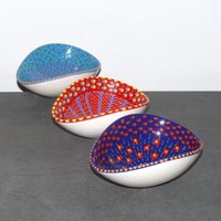 Kleine Keramik Schale "Squashy" | 14, 0 X 11, 5 9, 0 cm [Hoch] Snackschale Servierschale Dipschale Deko Handbemalt Spülmaschinenfest von ITEMSAFRICA