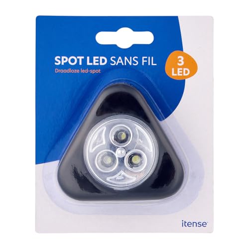 ITENSE - 3 LED Einbaustrahler - Farbiger LED-Spot - Dreiecksform - kabellos - Anzahl der LEDs: 3 - Praktisch & einfach zu bedienen - Einfache Installation - Touch-Steuerung - Leistungsstarke von ITENSE