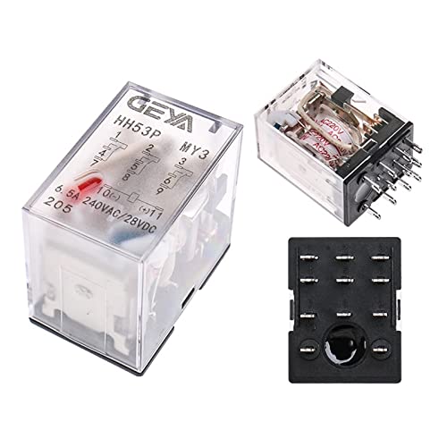 11Pins Mini Relais DC5V DC12V DC24V AC110V AC220V HH53P 5A Miniatur Elektromagnetische Allgemeine Zweck Relais(DC5V) von ITFOWIYD