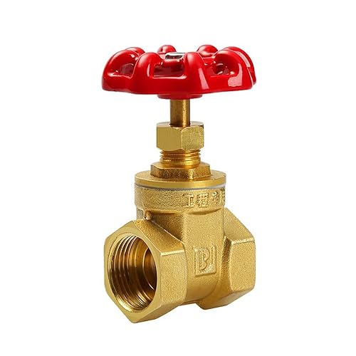 1PCS Wasser Messing Tor Ventil Rot Kappe Geformt Griff Innengewinde Dual Ports(DN50) von ITFOWIYD
