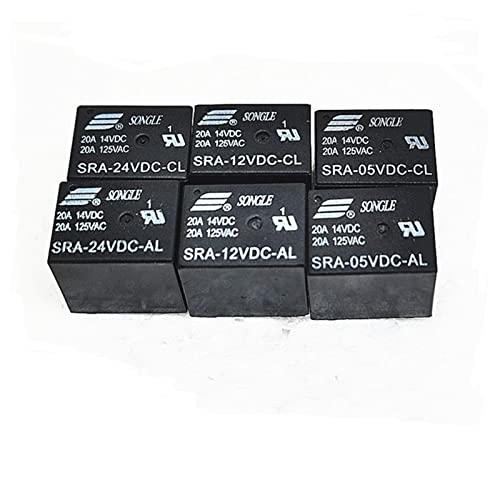 5 STÜCKE 5 V 12 V 24 V 20A 14 VDC Leistungsrelais SRA-05/12/24VDC-CL SRA-05/12/24VDC-AL 4/5-poliger Umwandlungstyp Autorelais)(SRA-05VDC-AL (4 Pin)) von ITFOWIYD