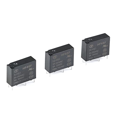 5 Teile/los 30VDC Leistungsrelais HF46F-005-HS1 HF46F-012-HS1 HF46F-024-HS1 5-HS1 12-HS1 24-HS1 5A 250VAC 4PIN 5V 12V 24V DC(24V) von ITFOWIYD