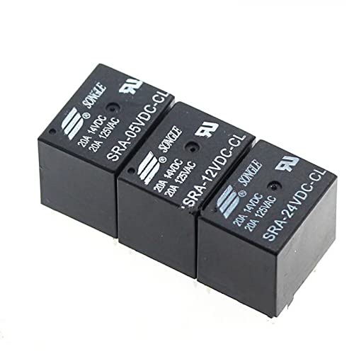 50 Stücke 5 V 12 V 24 V 20A DC Leistungsrelais SRA-05VDC-CL SRA-12VDC-CL SRA-24VDC-CL 5Pin PCB Typ Schwarz Automobil Relais auf Lager(5V) von ITFOWIYD