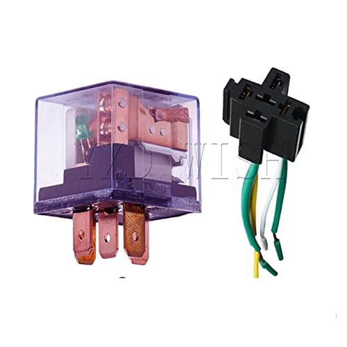 Autorelais 12 V 24 V 80 A 100 A 5-poliges wasserdichtes Kfz-Relais SPDT Autosteuergerät DC 28 V Hochleistungsschaltung mit Steckdose(12V 100A With Socket) von ITFOWIYD