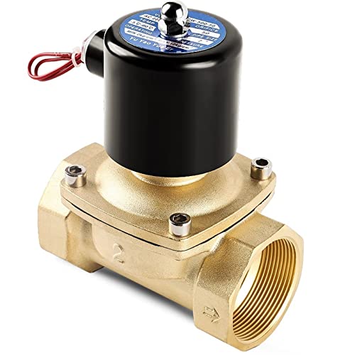 ITFOWIYD 1/2 3/4 1 Zoll normal geschlossenes Messing-Magnetventil 220 VAC 110 VAC 24 VDC 12 VDC 24 VAC direktwirkend 1 Stück(12vdc,1.5 Inch) von ITFOWIYD
