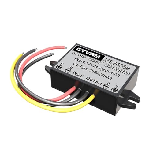 ITFOWIYD DC zu DC Konverter 24V zu 5V Buck Converter 8V ~ 40V zu 12V 1A 2A 3A 5A 6A 8A 10A Step-Down Power Überstromschutz(8A No1 ABS Plastic) von ITFOWIYD
