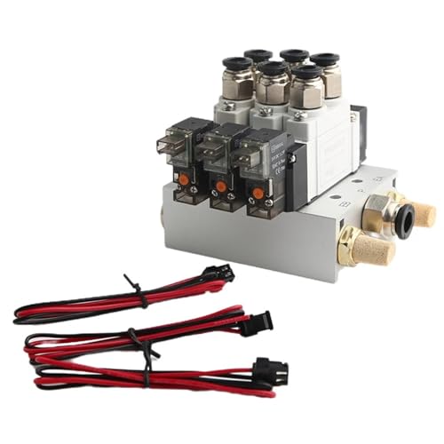 Ventilblock SY3120-5LZD-M5 3220 SY5120-5LZD-01 5220 SY7120-5LZD-02 Ventilinsel kombiniertes Magnetventil mit Verteiler(SY3120-24V-8 IN 8 Out,8F) von ITFOWIYD