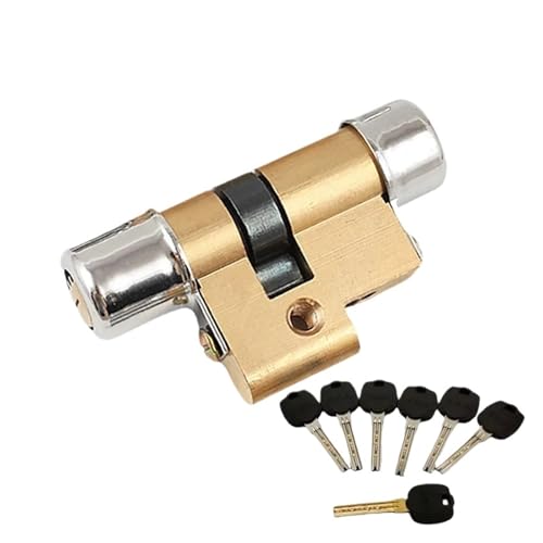 1 Satz mechanischer Türschlosszylinder aus Messing mit Diebstahlschutz – Typ 13 und Typ 11 mit 6 Schlüsseln for erhöhte Sicherheit(A38xB66) von ITITI