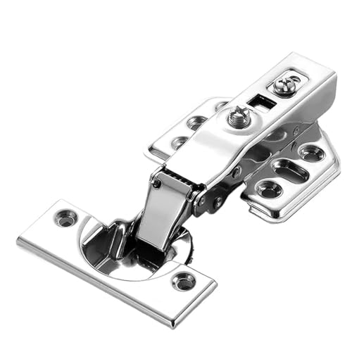 1 Stück hydraulisches Soft-Close-Scharnier for Küchenschränke – Premium-Dämpferpuffer aus Edelstahl for sanftes Schließen(Half Overlay) von ITITI