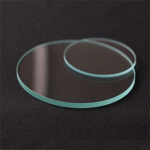 2 Stück transparente Glaslinsen for Taschenlampen und Stirnlampen – runde, flache optische Glaslinsen, verschiedene Größen(8mm x 1.2mm) von ITITI