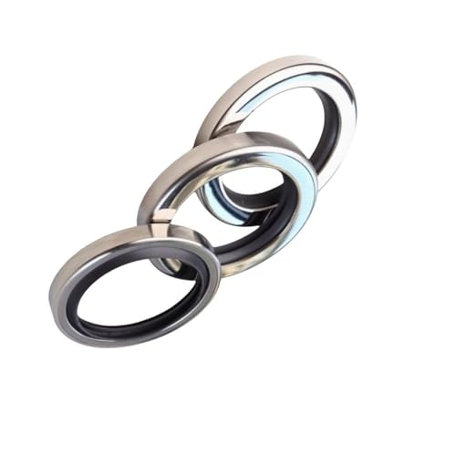 Hochtemperaturbeständiger PTFE-Edelstahl-Doppellippen-Öldichtring - Langlebiger Dichtungsring for Maschinen, 1 Stück(35x47x7) von ITITI