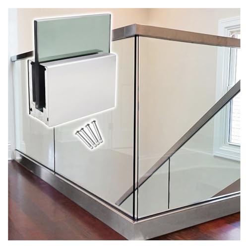 Robuste Aluminium-Glas-Poolzaun-Balustraden-Geländerpfostenklemme for den Innen- und Außenbereich – einfache Installation, mehrere Größen(Silver,L 0.8M/31.5 Inch) von ITITI