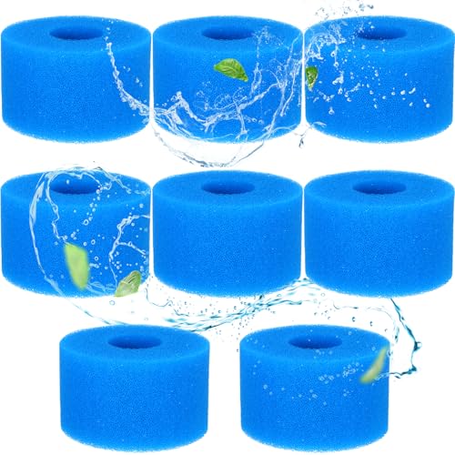 TIMNMNL Filterschwamm Typ S1 Schaumstoff-Poolfilter 8 Stück Schwimmbad Filter Schwamm,Typ S1 Filterschwamm,Aquarium Filterschwamm Waschbare Schaumstoff-Filterkartusche für Pool Kompatibel von ITMNMNL