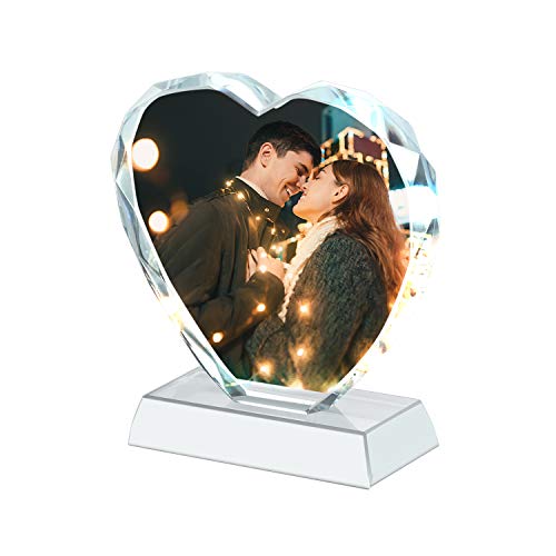ITODA Glasfoto Personalisiert Glas mit eigenem Bild Herzform 2D Glas Individuelle Kristallglas Foto Benutzerdefiniert Fotorahmen mit Wunschfoto Fotogeschenk für Geburtstag Weihnachten Valentinstag ITODA Glasfoto Personalisiert Glas mit eigenem Bild Herzform 2D Glas Individuelle Kristallglas Foto Benutzerdefiniert Fotorahmen mit Wunschfoto Fotogeschenk für Geburtstag Weihnachten Valentinstag von ITODA
