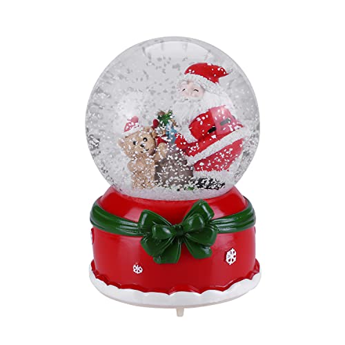 Schneekugel Weihnachtsmann Deko Schüttelkugel Musik Kristallkugel mit Schneeflocken Nachtlicht Glaskugel Weihnachtlich Glimmerkugel Tisch Kiderzimmer Weihnachtsdeko Geschenk für Weihnachten von ITODA