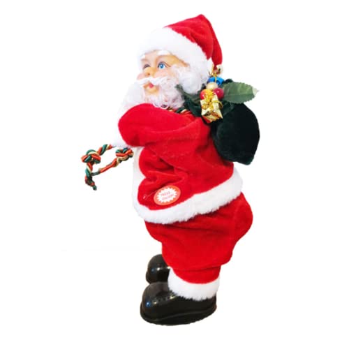 ITODA Weihnachtsmann Hüften Schütteln Nikolausfigur Klein Weihnachtsmannfigur mit Musik Weihnachtsfigur Tanzend Weihnachtsfigur Singend Weihnachtsmänner Rot Dekofigur Weihnachtsdeko Geschenk von ITODA
