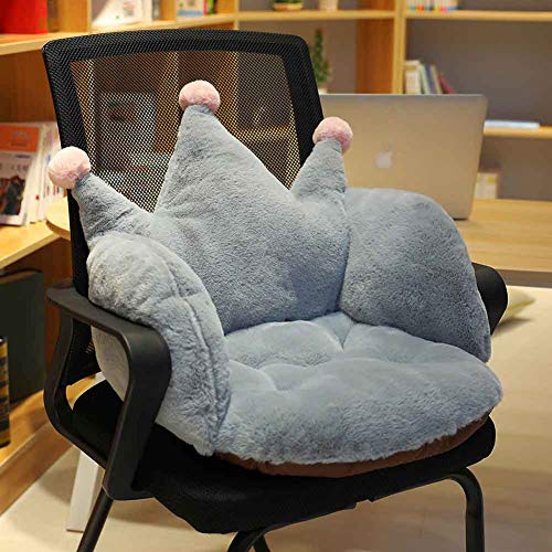 Kissen Stuhl Rücken Stuhlkissen Mädchen Sitzkissen Krone Plüschkissen mit Armlehne Stuhlauflage Süß Sitzauflage Weich Polsterauflage Niedriglehner Gartenstuhlkissen Sitz Rückenkissen Sessel Boden von ITODA