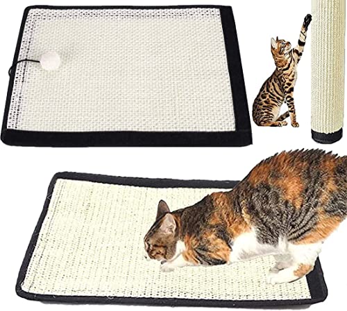 Kratzmatte Katzen Kratzbrett Sisal Katzenkratzbrett Sofa Eckkratzbrett Möbelschutz Kratzspielzeug Wandschutz Wandkratzbrett Kratzbretter Haustier Kratzteppich Kratzschutz für Möbel Zimmerecke Wand von ITODA