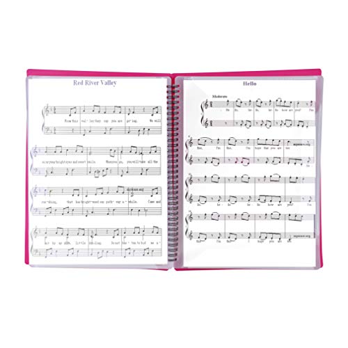 Notenmappe Musik A4 Chormappe Notenblattordner 30 Taschen Clef Notenblätter Konzert Chorfolder Musiknoten Notenordner Spiralbindung Projektmappe Wasserfest Musikordner Registermappe Büro Schule von ITODA