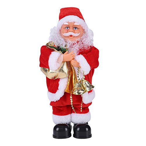 Weihnachten Deko Figur Weihnachtsmann Weihnachtsfigur mit Musik Weihnachtsdeko Singend Tanzend Weihnachtsmannfigur Nikolaus Weihnachtsschmuck Elektronisch Dekofigur Nikolausfigur Geschenk Tischdeko von ITODA