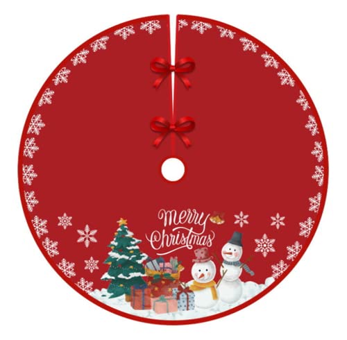 Weihnachtsbaum Rock Christbaumdecke 90cm Weihnachtsbaumdecke Rund Weihnachtsbaumrock Rot Tannenbaumdecke Klassisch Baumrock Christbaum Baumdecke Tannenbaum Teppich Weihnachtsdeko Innen Außen von ITODA