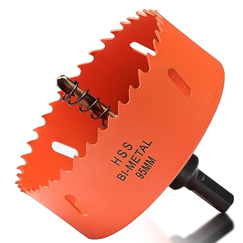 Bi-Metall Lochsäge 95mm, Lochbohrer für Holz und Metall, Bi-Metall Rund Bohrkrone mit 35mm Schnitttiefe für Stahl, Gusseisen, Aluminium, Trockenbau, Sperrholz und Acryl Bi-Metall Lochsäge 95mm, Lochbohrer für Holz und Metall, Bi-Metall Rund Bohrkrone mit 35mm Schnitttiefe für Stahl, Gusseisen, Aluminium, Trockenbau, Sperrholz und Acryl von ITOOLFIRM